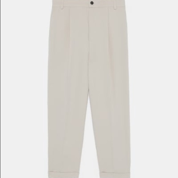 Beige cropped pants - Picture 3 of 3